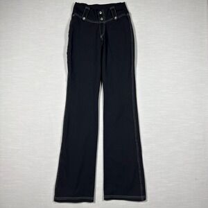 Bluefish Pants Womens M Black Stretch Flare Y2K Boho Yoga Movement